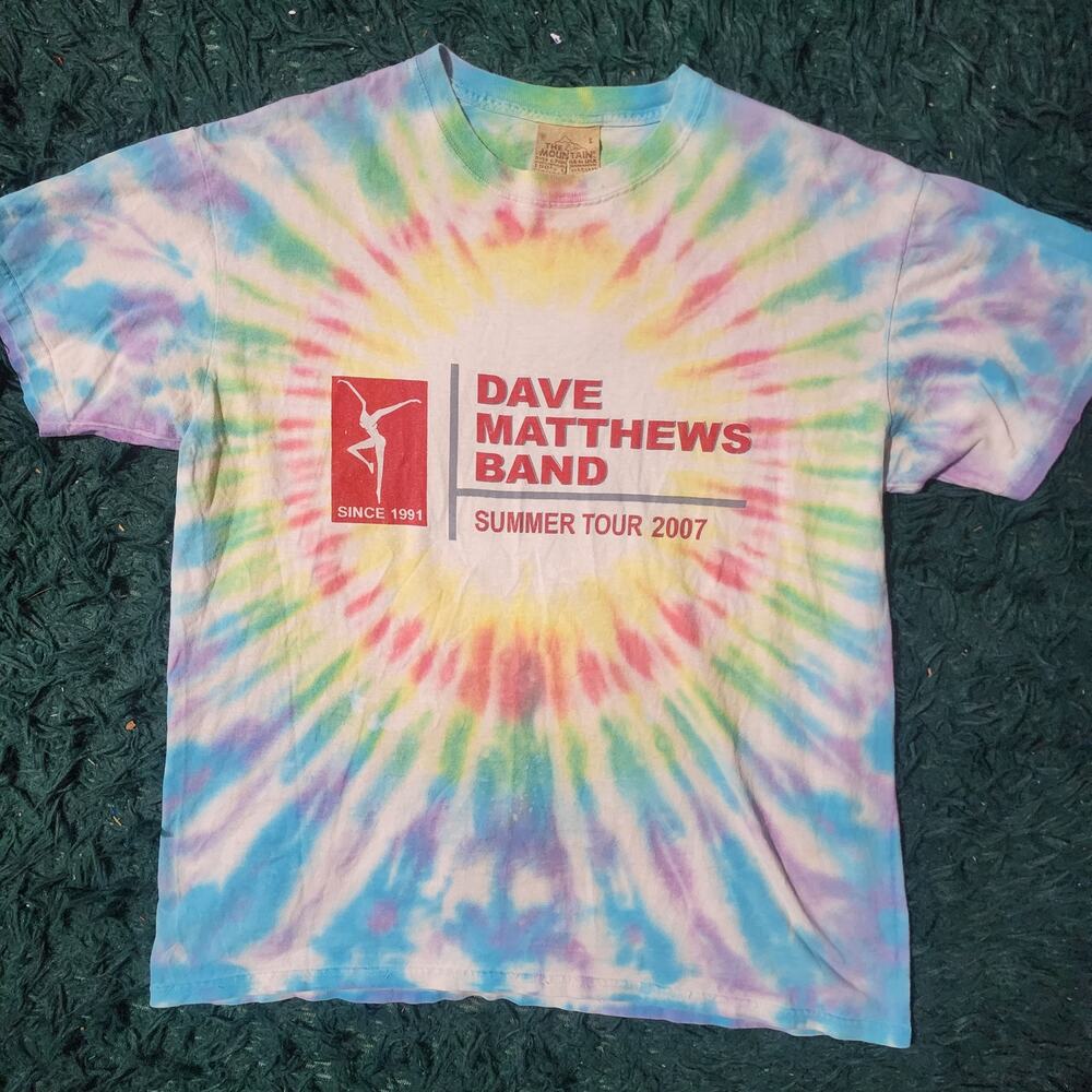 Dave Matthews Band 2007 Summer Tour Tie Dye Graphic Tee